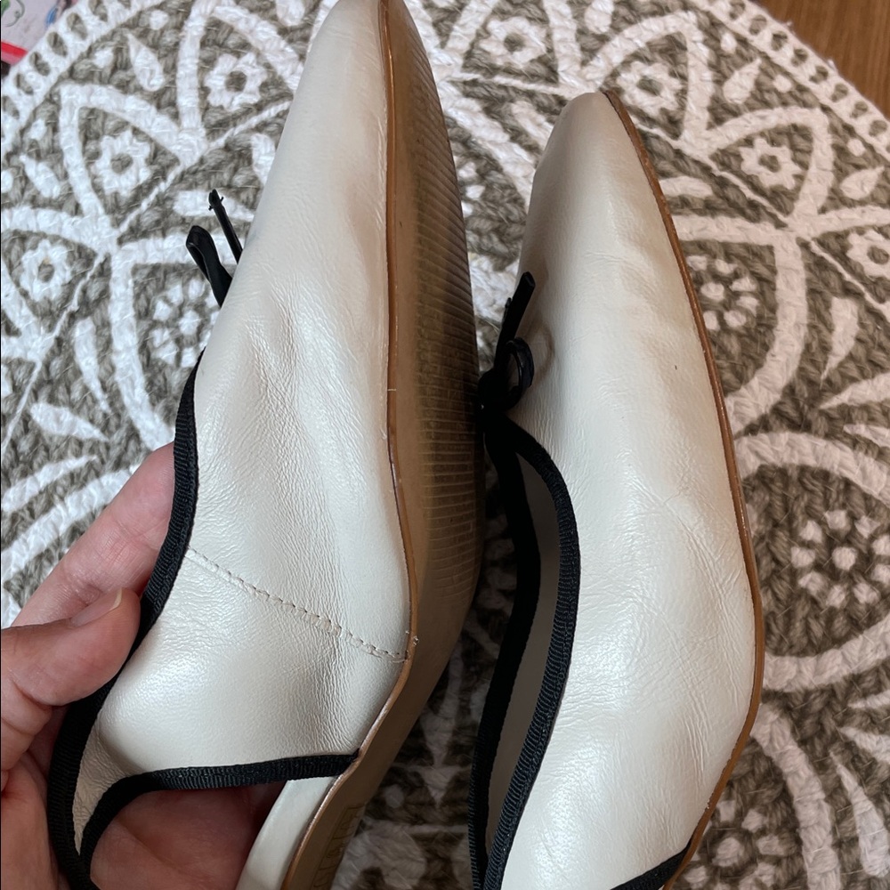 Anthropologie x Maeve Ballet Ankle Wrap Heels ivory - Picture 14 of 16